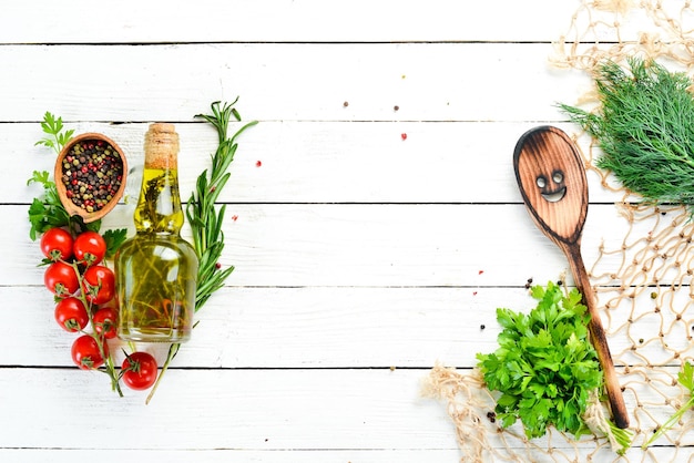 Świeże składniki na blacie